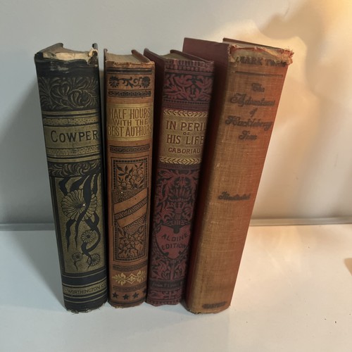 Antique decorative book lot - antique,